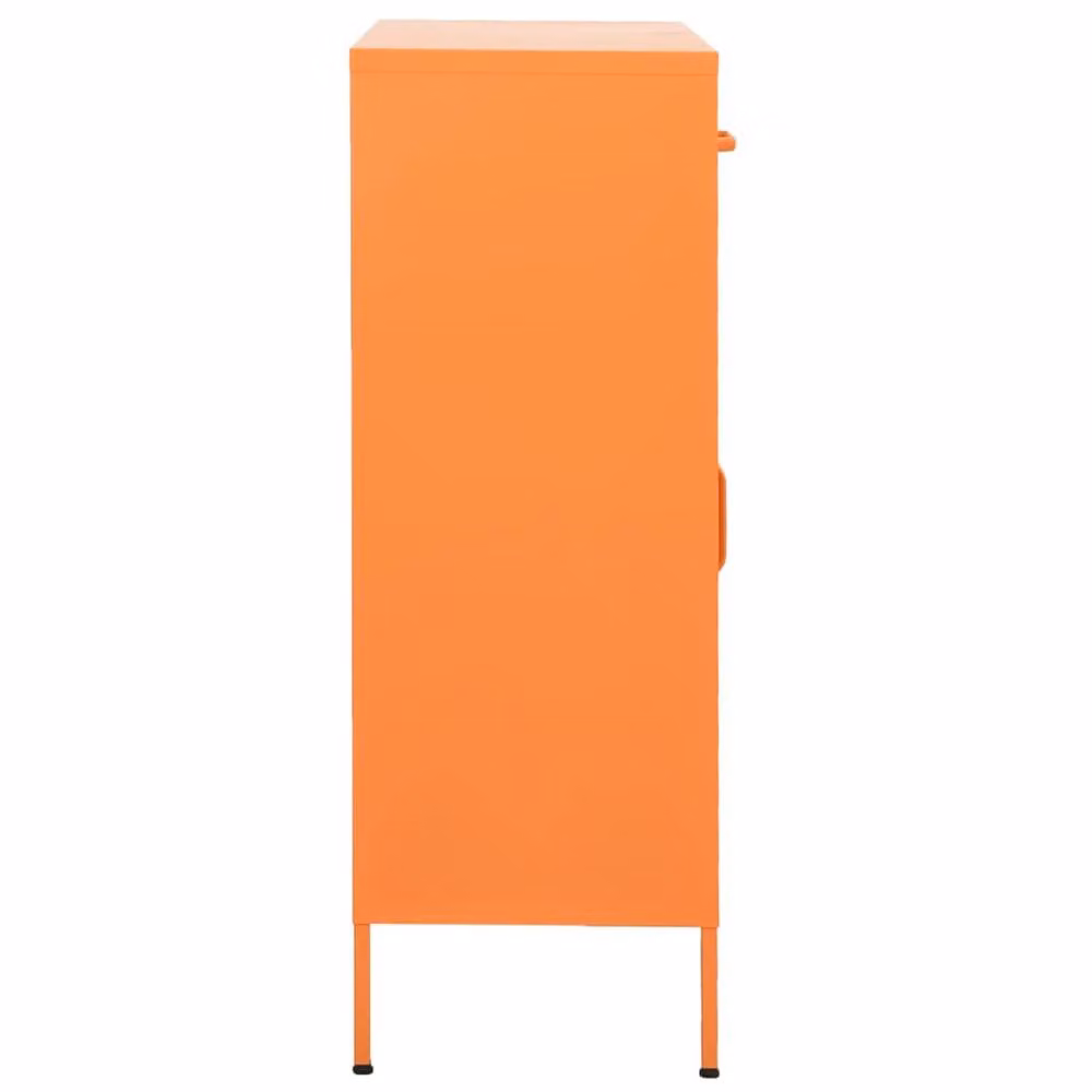 Berkfield Home Orange Metal Storage Cabinet with Hinged Doors, W/D/H: 80 x 35 x 101.5 cm – 2