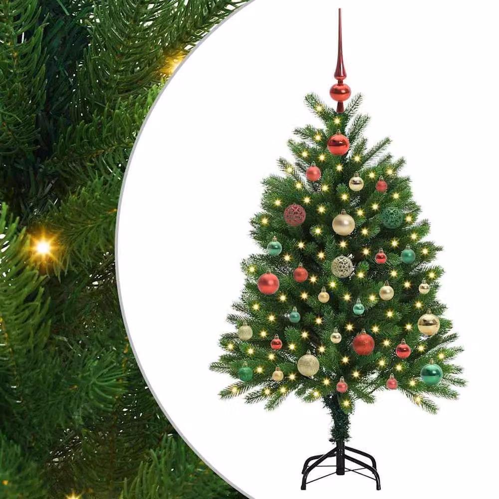 Berkfield Home Green PE Christmas Tree with 150 LEDs and Stand, Height: 120 cm – 2