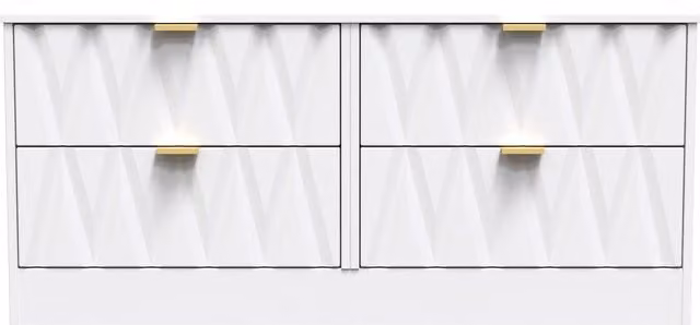 Ready Assembled 2 U Washington 4 Drawer Bed Box in White, Small