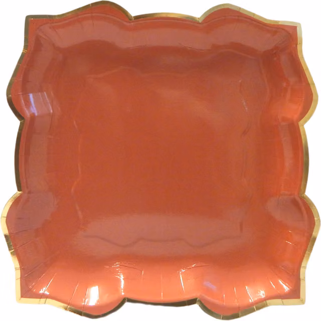 Lotus Large Berry Red Party Dinner Plates