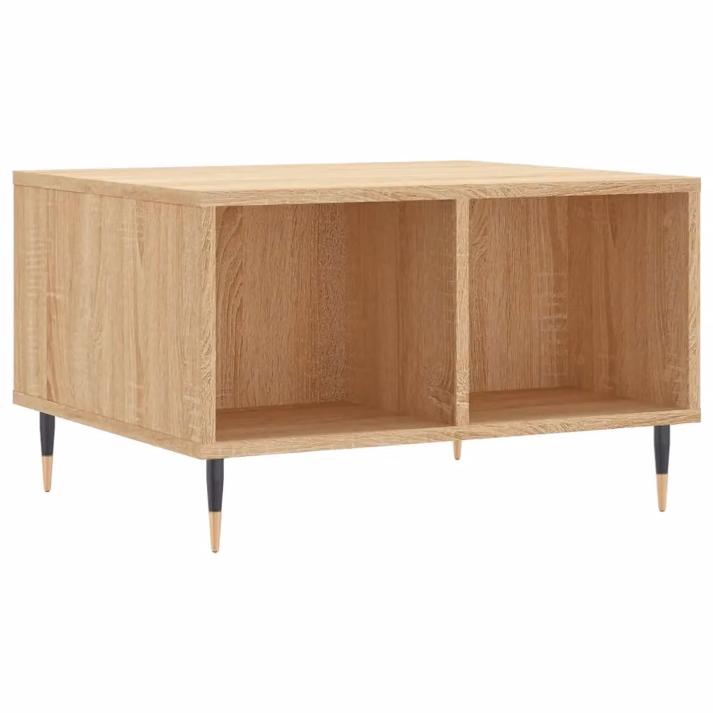 Berkfield Home Sonoma Oak Coffee Table in Brown, W: 60 cm, D: 50 cm, H: 36.5 cm – 2