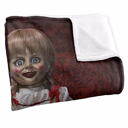 LOGOVISION Annabelle 3 Doll Poster Super Soft Fleece Throw Blanket, Multicolour, W: 91 cm, D: 147 cm – 2
