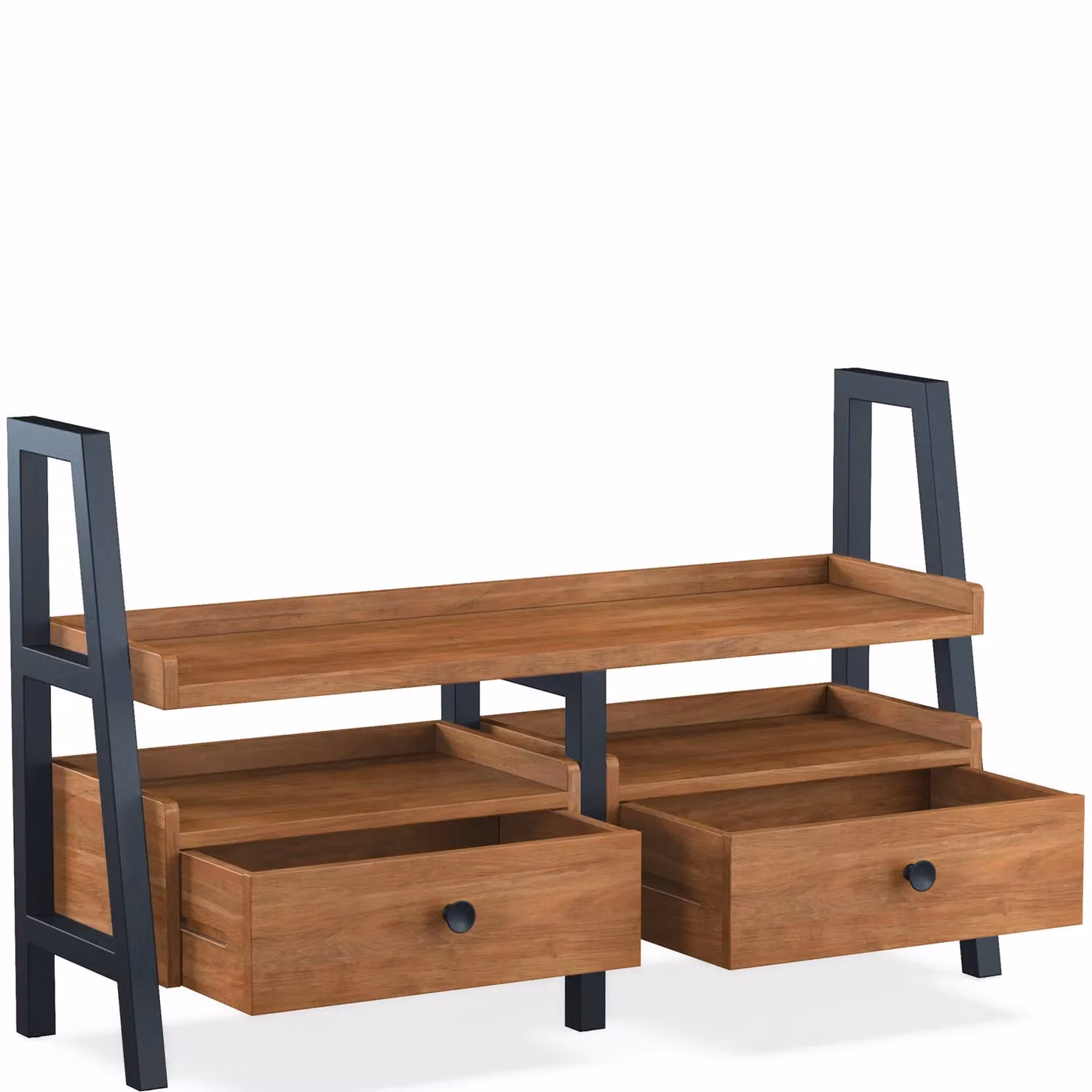 Rest Relax Sierra Acacia TV and Media Unit with Drawers in Brown and Black – 2