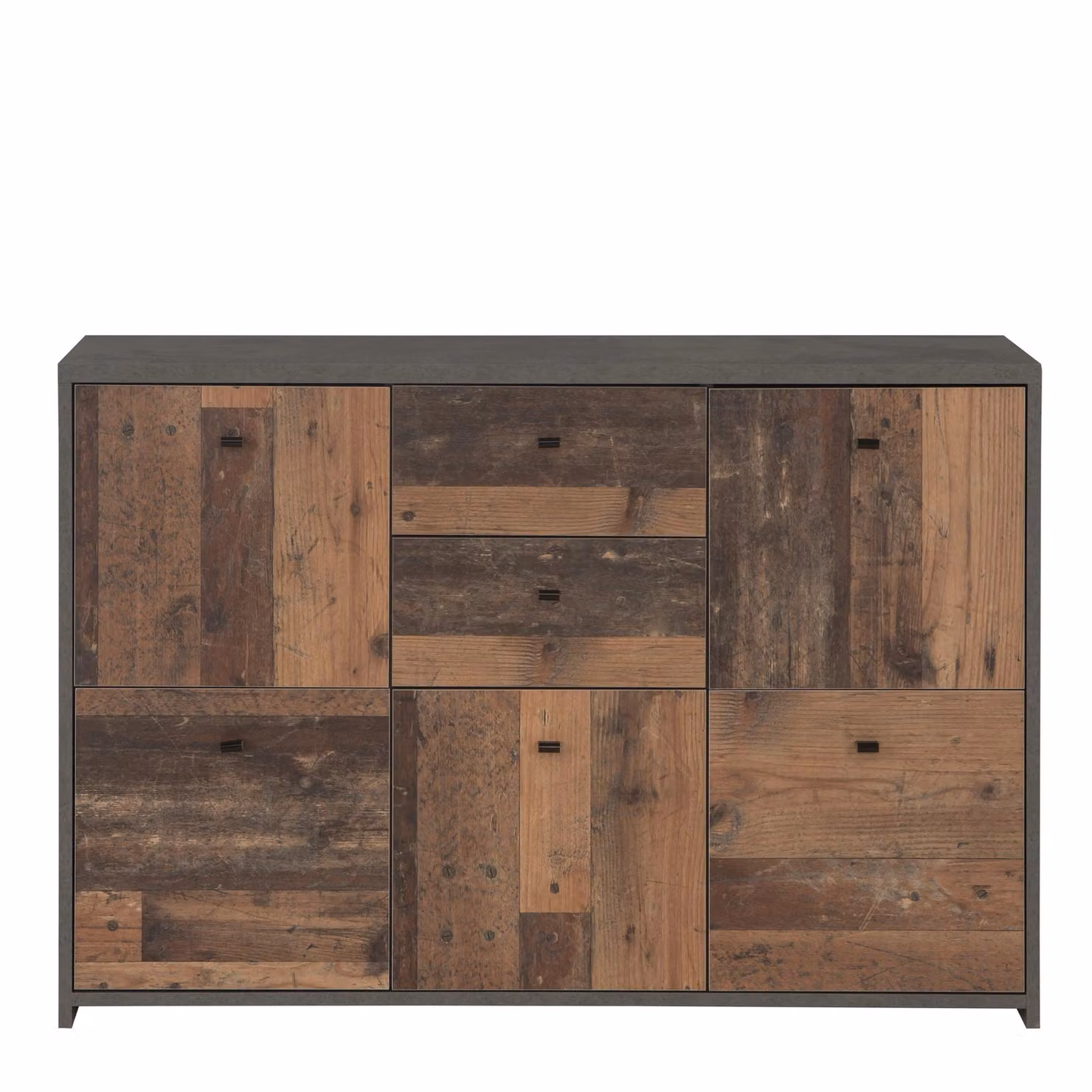 Furniture To Go Best Chest Storage Cabinet with 2 Drawers and 5 Doors in Dark Brown – 2