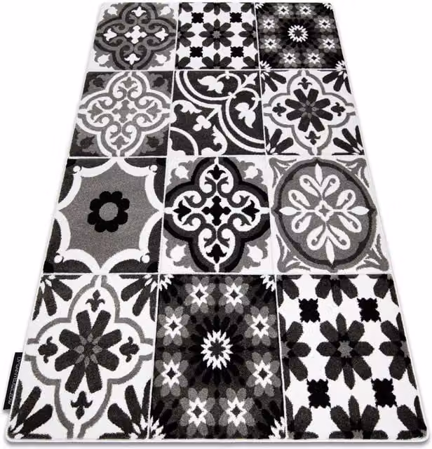 RugsX Alter Geometric Grey Rectangular Rug, W: 140 cm, D: 190 cm – 1