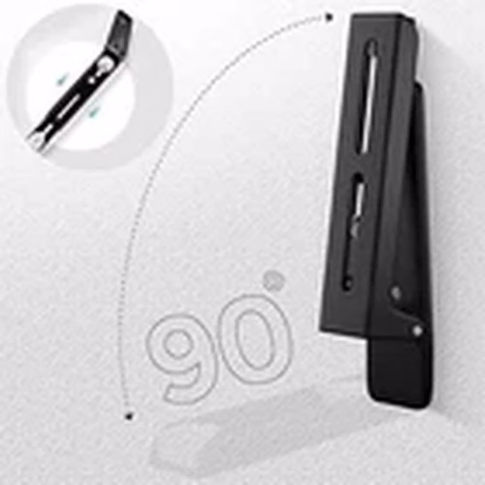 EONLION Wall Mounted Adjustable Metal Microwave and Oven Bracket Holder, Black – 3