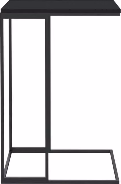 Berkfield Home Black Modern Side Table in Matt Composite Wood, W/D/H: 40 x 30 x 59 cm – 1