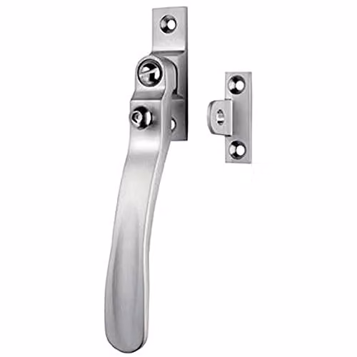 Loops Lockable Victorian Casement Window Fastener in Chrome, 57mm