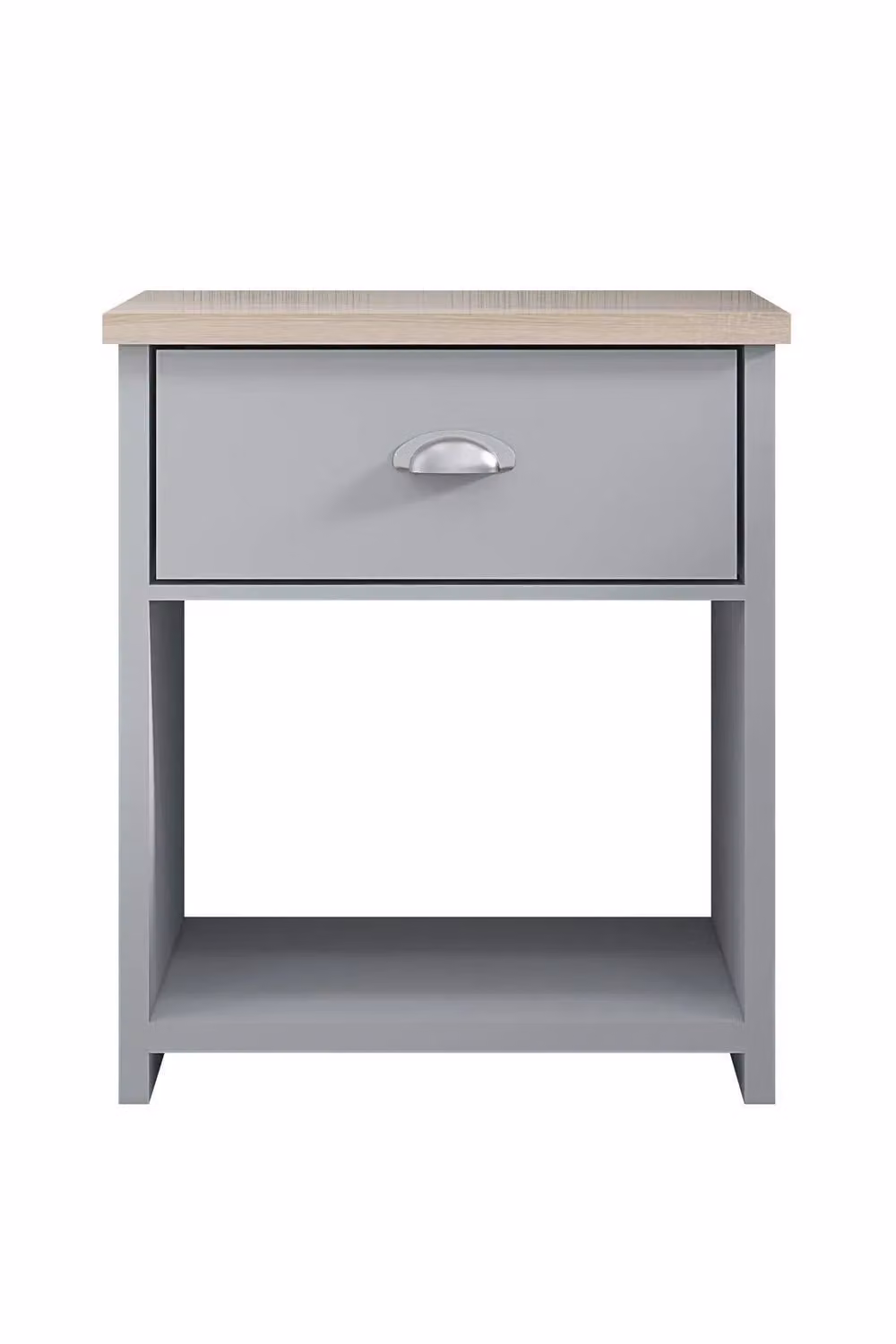 FWStyle Westbury Grey and Oak 1 Drawer Lamp Table – 2