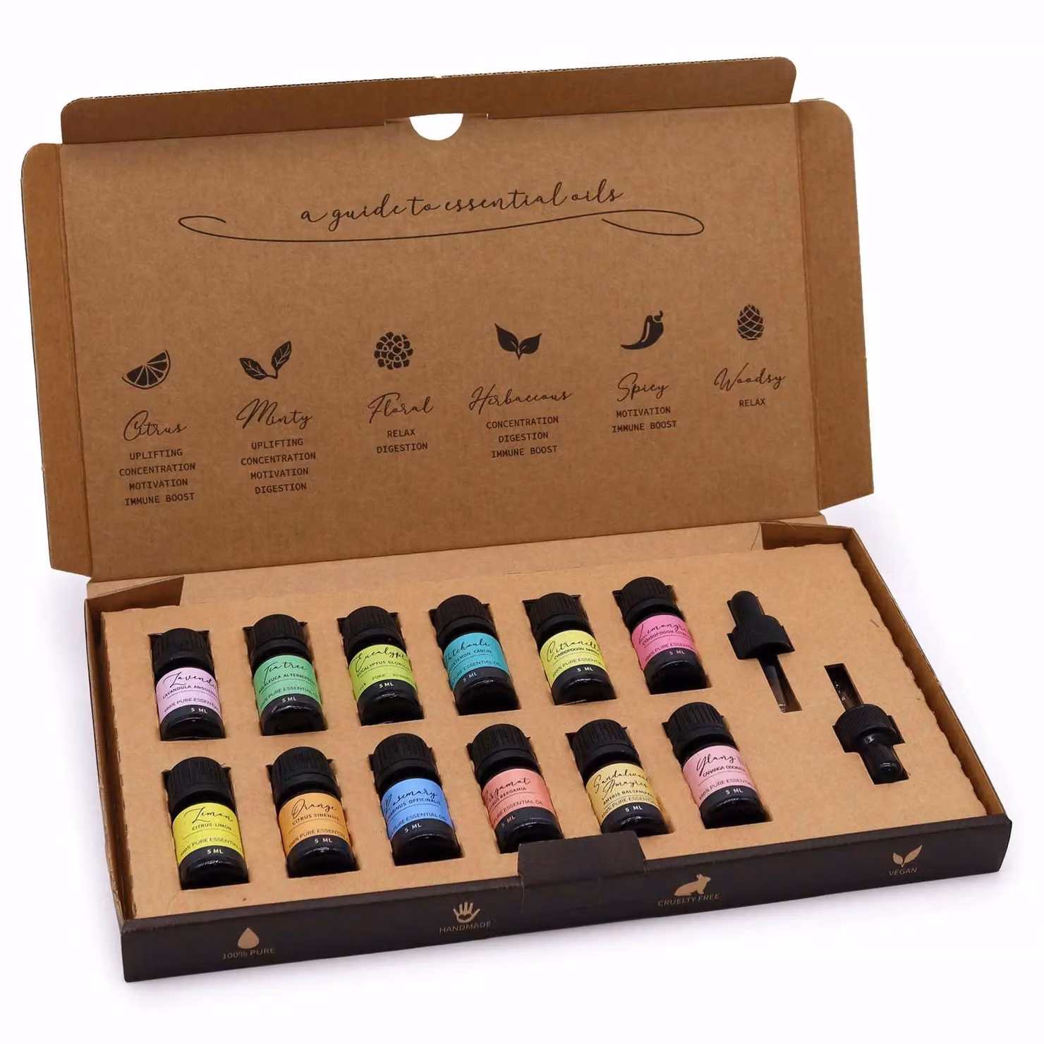 KDMD Aromatherapy Essential Oil Set of 12 in Silver – 6