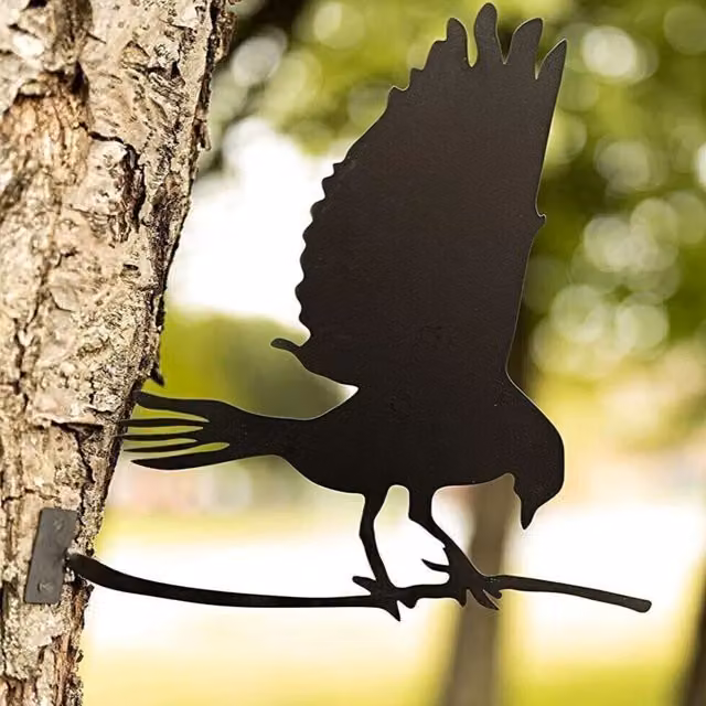 Marco Paul Black Metal Decorative Tree and Animal Wall Art