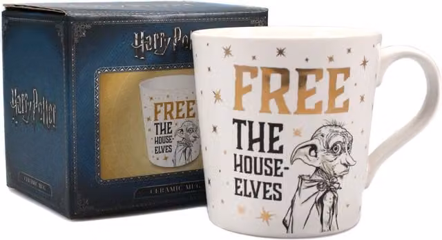 Half Moon Bay Harry Potter Dobby Ceramic Mug, 325ml, Multicolour and White – 1