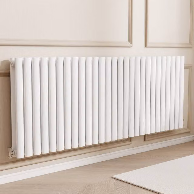 Banyetti Orva White Horizontal Double Oval Column Radiator, W/H: 60.0 x 159.3 cm – 1