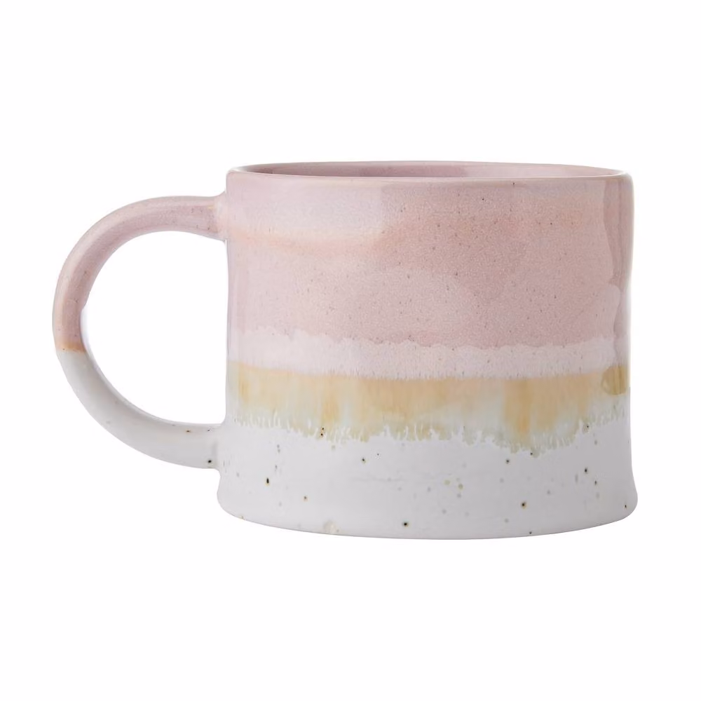 Mikasa Set of 4 Pink and White Reactive Glaze Stoneware Mugs, 450 ml – 3
