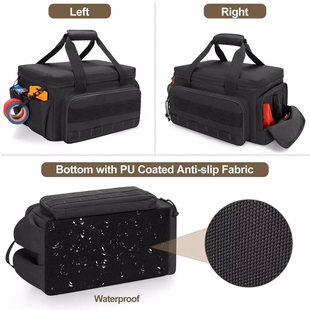 Ventryn Multifunctional Heavy Duty Tool Bag, Large Black Work Tote – 5