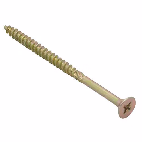 Forgefix Spectre Pozidriv Self-Countersinking Wood Screws, Gold, Box of 100, 4.5 x 80 mm