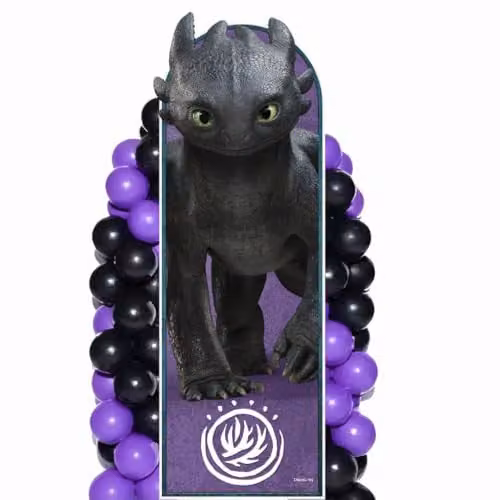 Star Cutouts Toothless Sailboard How to Train Your Dragon Live Action Cardboard Cutout, Black, Height: 186 cm