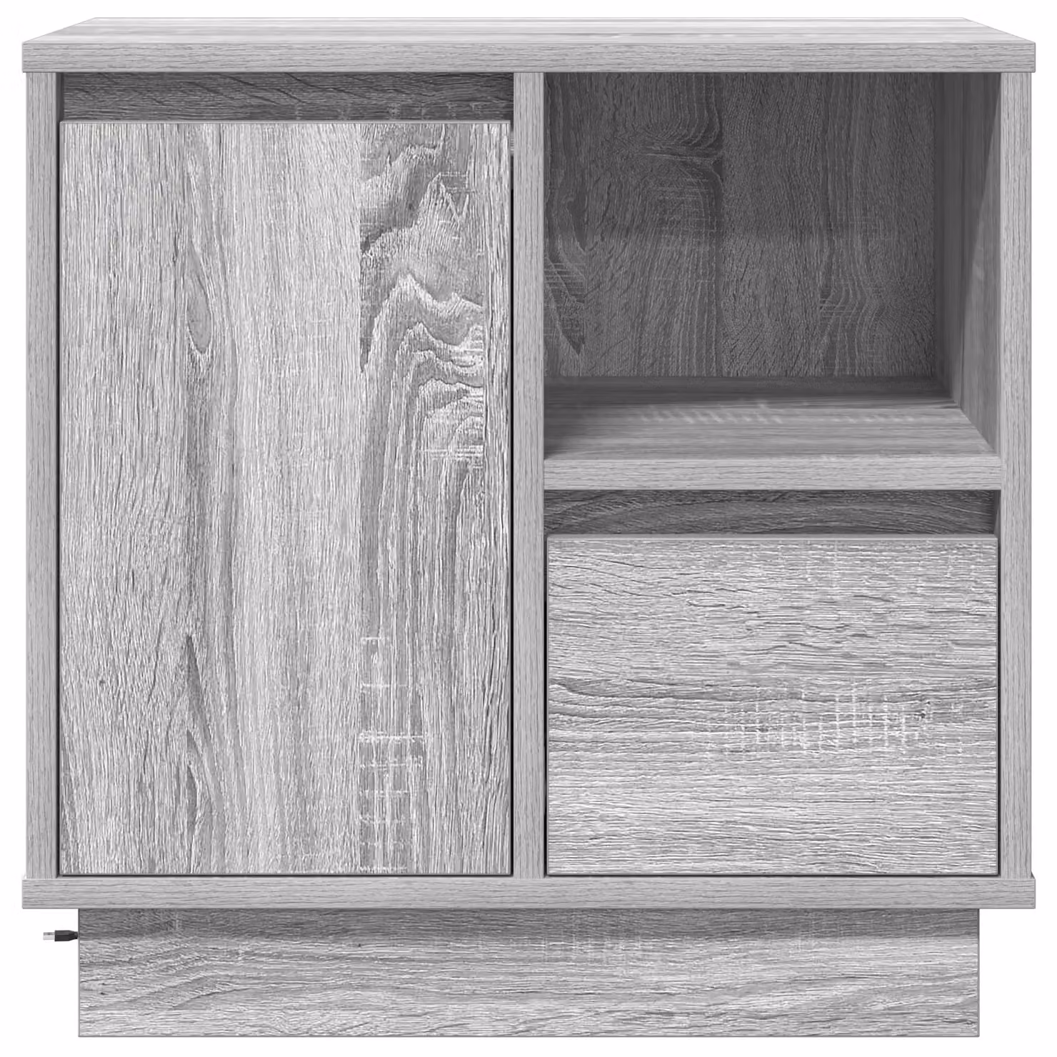 Berkfield Home Set of 2 Grey Sonoma Bedside Cabinets with Integrated LED Lighting, W/D/H: 50 x 34 x 50 cm – 2