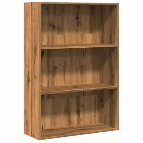 vidaXL Bookcase in Brown Artisan Oak, W/D/H: 80 x 30 x 114 cm – 1