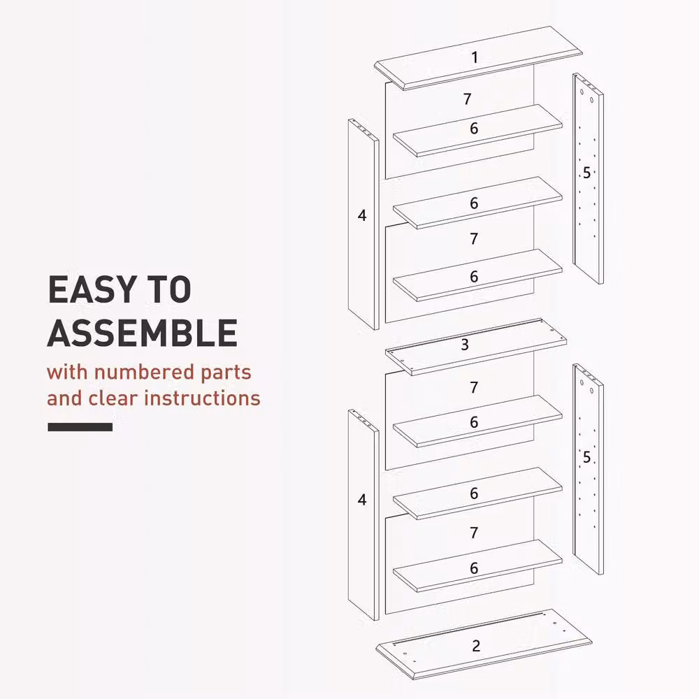 STILVORA Grey CD Storage Unit with Adjustable Shelves – 7