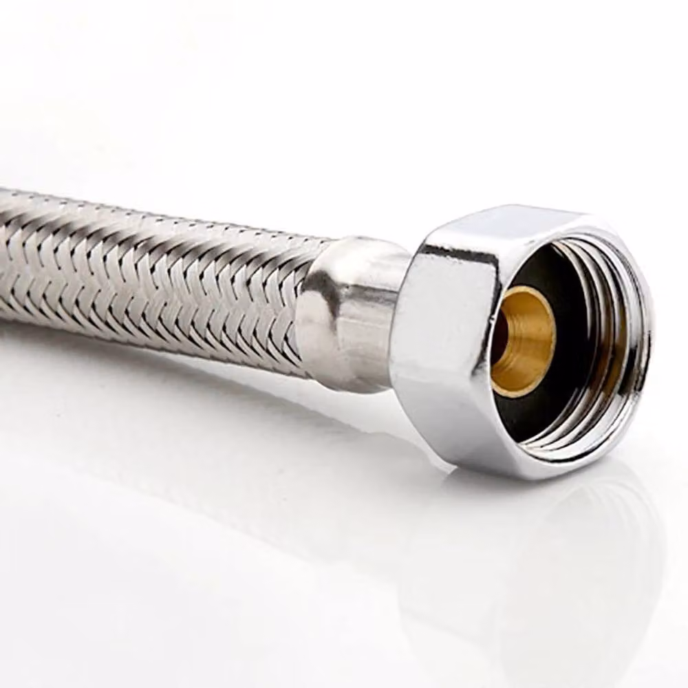 The Bath Plus Silver Stainless Steel Flexi Connector 1/2" x 1/2" Flexible Water Hose Plumbing, Length: 30 cm – 2