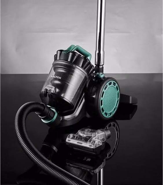 Salter Multicyclonic Pet Pro Bagless Cylinder Vacuum Cleaner in Blue and Green with 700W Motor, HEPA Washable Filter and Pet Turbo Brush – 1