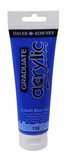Daler-Rowney Graduate Acrylic Paint in Cobalt Blue, 120 ml Plastic Tube