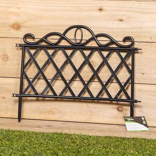 Samuel Alexander Black Plastic Garden Border Fence Edging – 4