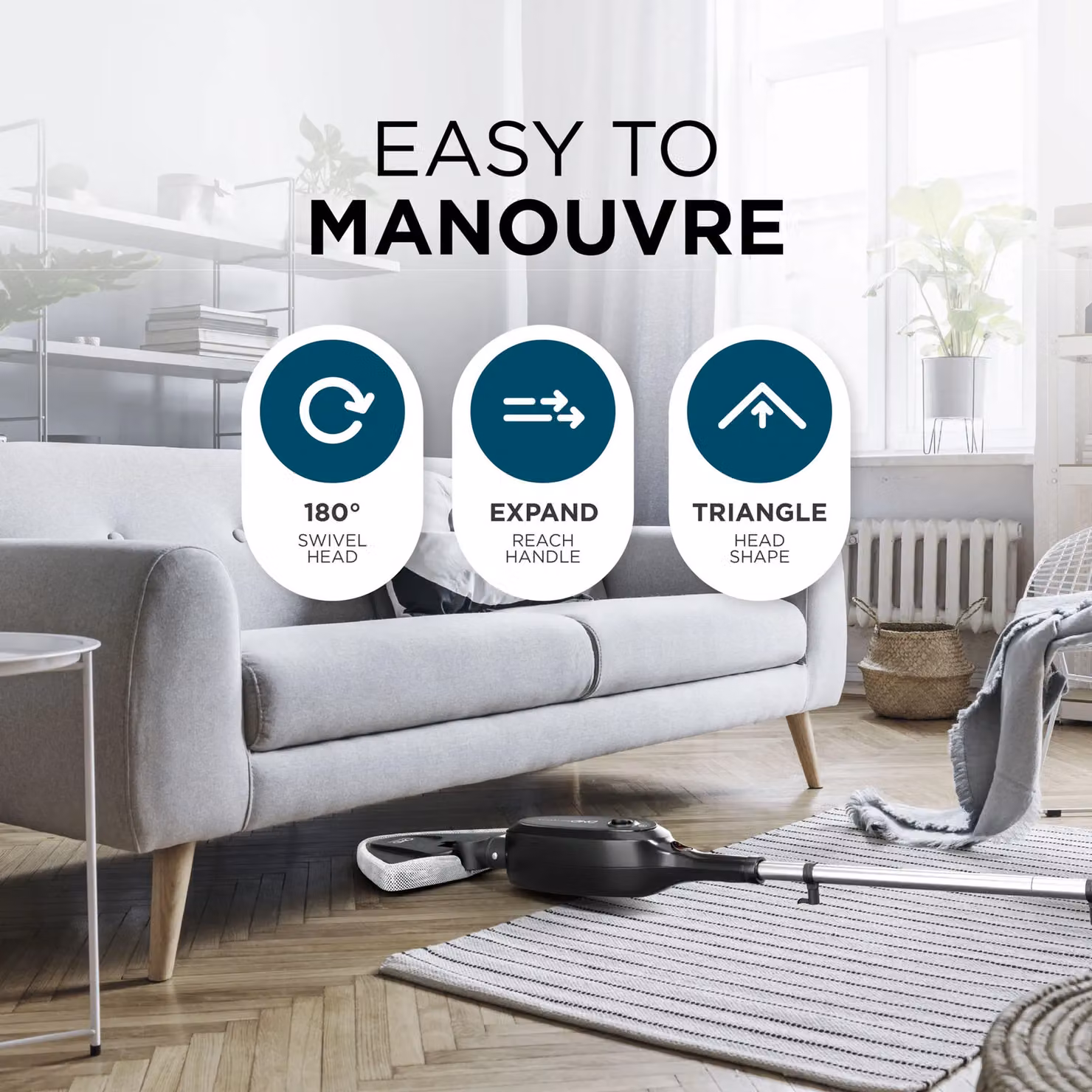 DMD Collective 10-in-1 Multifunction Upright Steam Mop in Black – 6