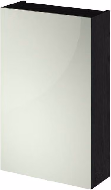 Balterley Black Single Door Mirrored Bathroom Cabinet, W/D/H: 45 x 18 x 71.5 cm – 1