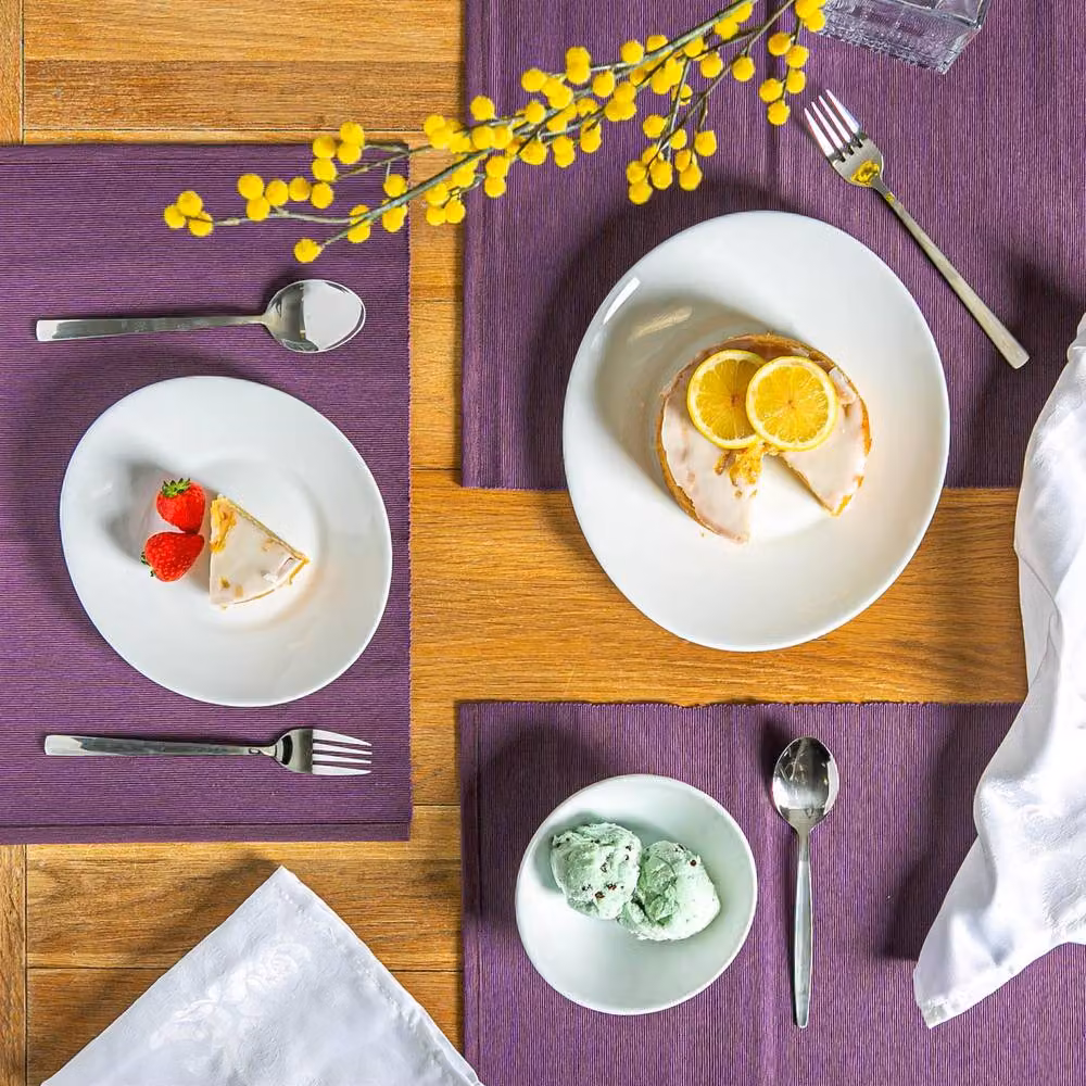 Bormioli Rocco Prometeo White Glass Dinner Plates, Pack of 6, W: 27 cm, D: 24 cm – 2