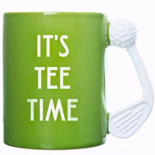 Boxer Gifts It's Tee Time Novelty Golf Mug with Club Handle, Green – 2