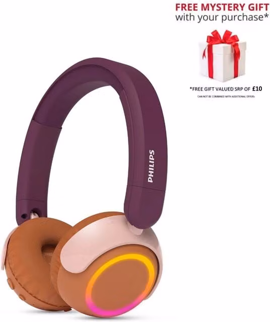 Philips TAK4200 Kids' Wireless On-ear Bluetooth Headphones - Pink/Purple