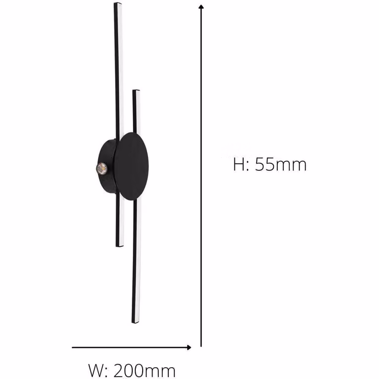 Loops Modern Black LED Ceiling Bar Light with Up and Down Lighting