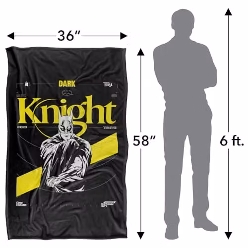 Warner Bros. Batman Dark Knight Super Soft Silky Touch Fleece Throw Blanket, Multicolour, W: 91.44 cm x L: 147 cm – 4
