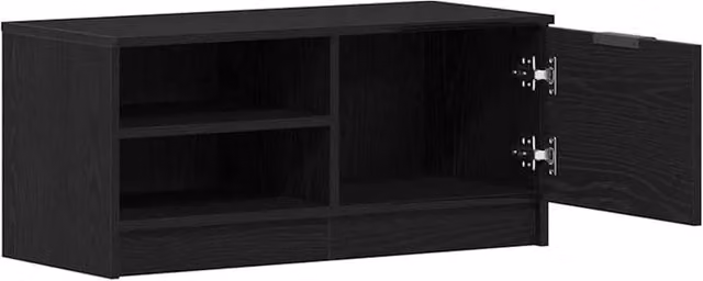 Berkfield Home Modern Black Oak TV Cabinet, W: 80 cm, D: 35 cm, H: 36.5 cm – 1