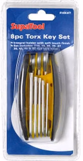SupaTool 8 Piece Torx Key Set in Silver