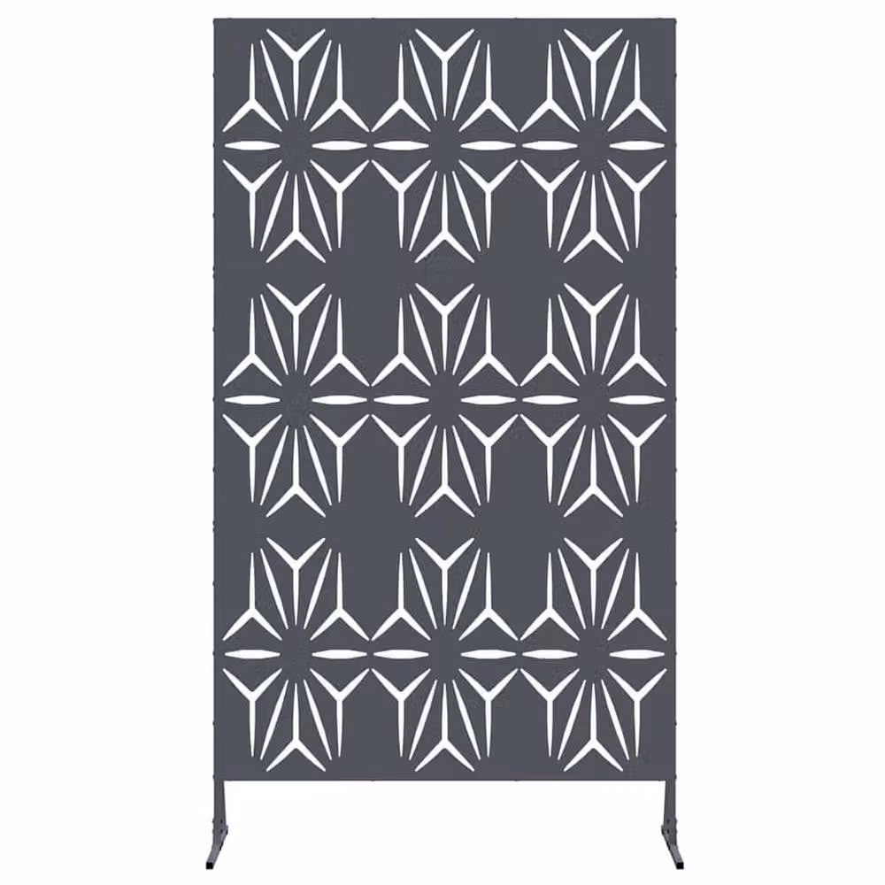 Berkfield Home Anthracite Steel Privacy Screen, Dark Grey, W: 100 cm, D: 50 cm, H: 180 cm – 4