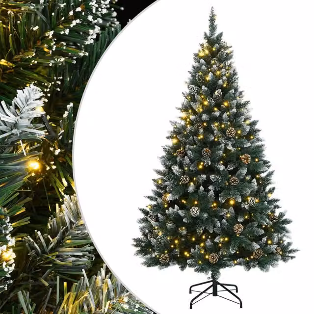 Berkfield Home Artificial Green Christmas Tree with 300 LEDs, Height: 180 cm – 1