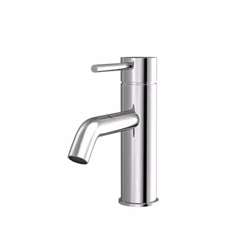 Nes Home Chrome Deck Mounted Round Single Lever Basin Mono Tap with Waste – 2