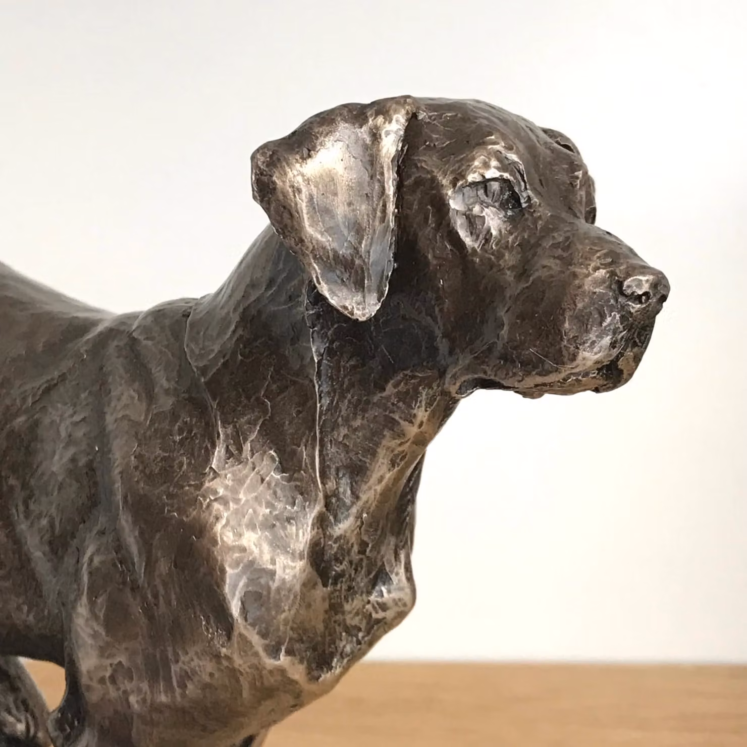 Animal Crackers Large Labrador On Rocks Dog Figurine in Solid Cold Cast Bronze by David Geenty – 3