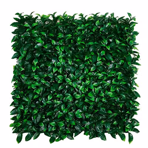 Gardenwize Pack of 4 Artificial Bay Leaf Wall Panels, Green, W/H: 50 x 50 cm – 7