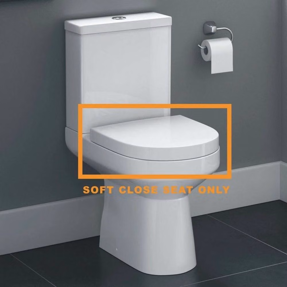 PAWNORA Luxury D Shaped Soft Close Toilet Seat in White – 2