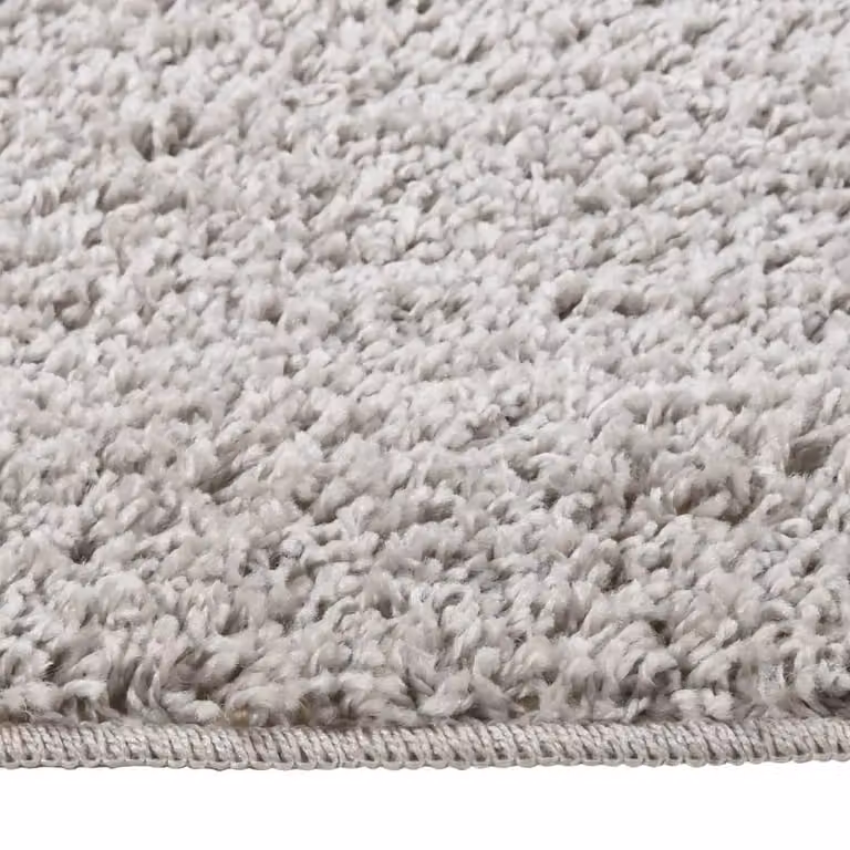 Berkfield Home Shaggy Round Rug in Grey, Diameter: 100 cm