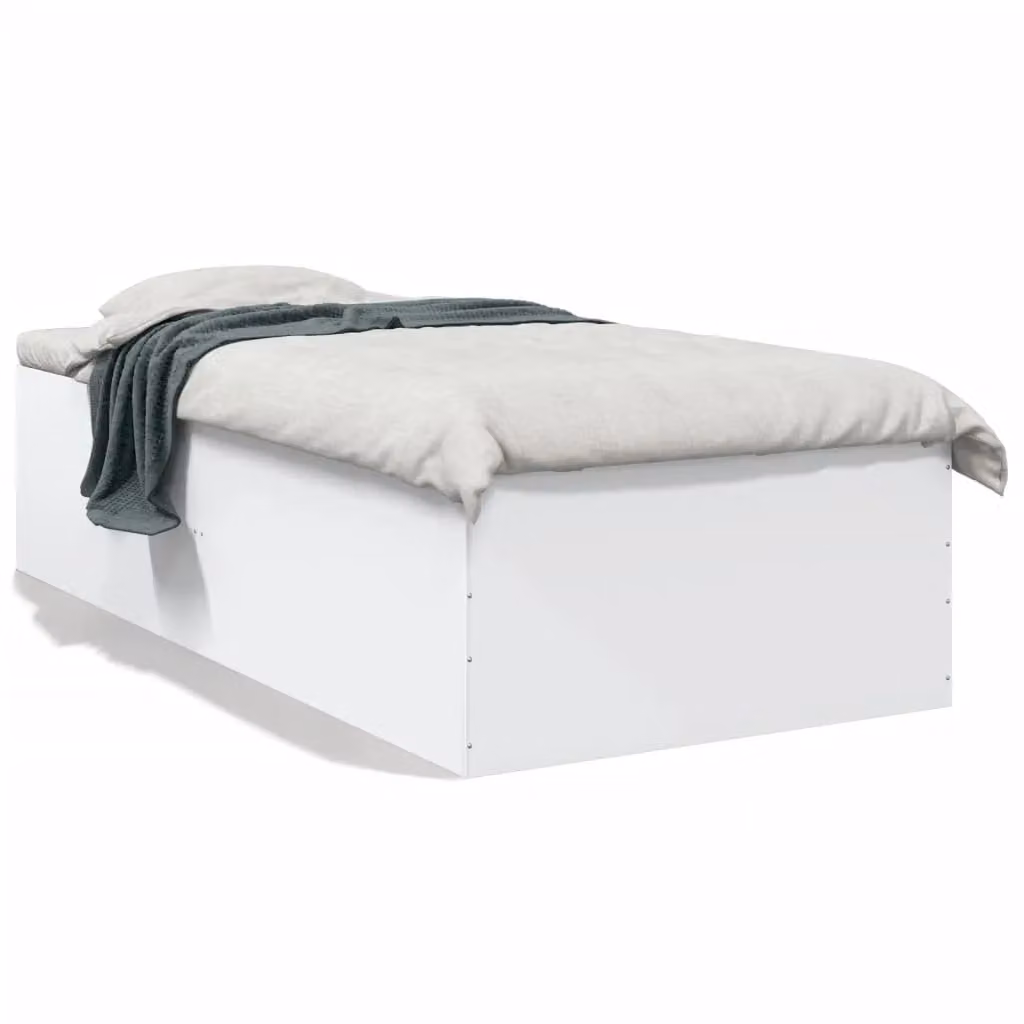 Berkfield Home Modern White Engineered Wood Bed Frame W/D/H: 100 x 200 cm – 2