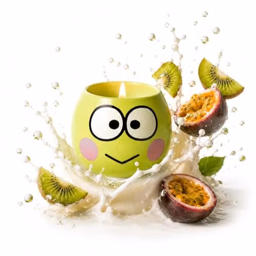 Hello Kitty & Friends Passionfruit & Kiwi Scented Candle, 200g Green Fruity Fragrance Ceramic Candle