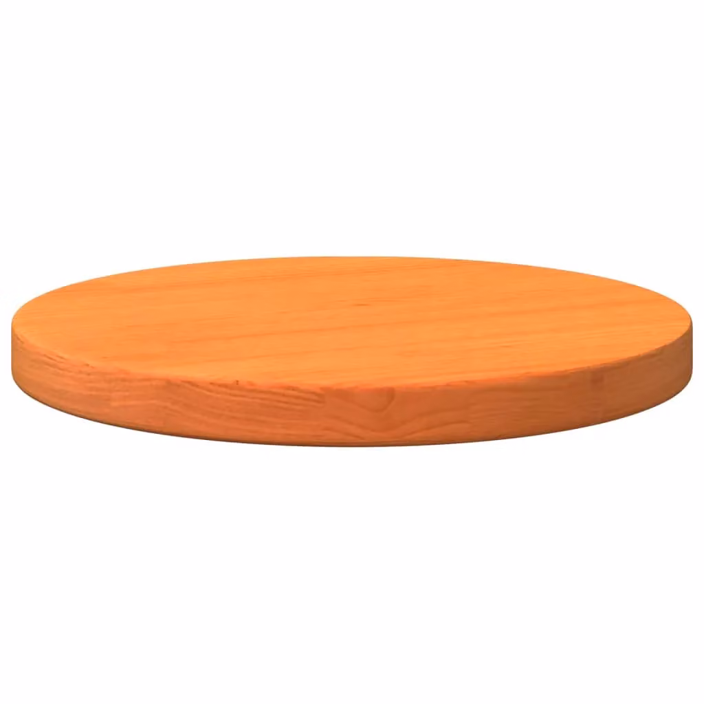 Berkfield Home Round Solid Wood Pine Table Top in Brown, Diameter: 30 cm – 4