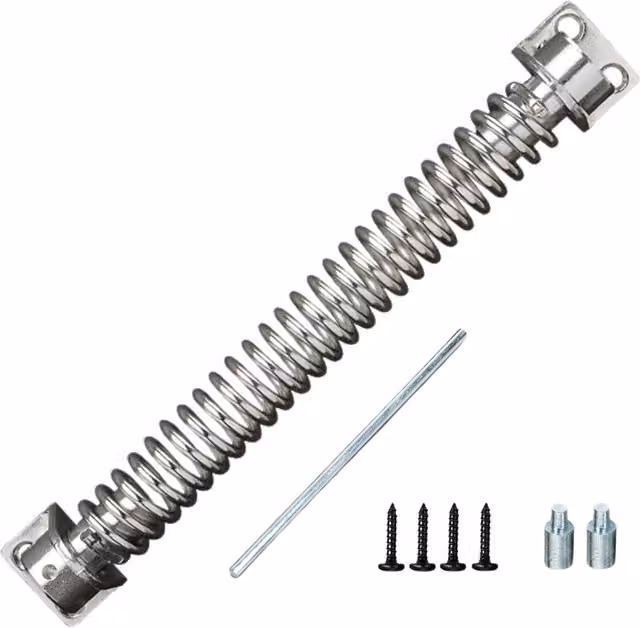 Garden Mile Heavy Duty Galvanised Steel Gate Spring Closer in Silver