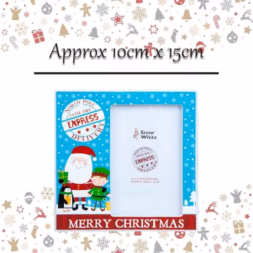 VFM e-Store Christmas Themed Rectangular Photo Frame, Multicolour, W/H: 10 x 15 cm – 2