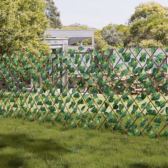 Lifeideas Green Artificial Hedge with Wooden Frame, W: 220.3 cm, H: 94 cm